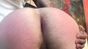 Tattooed latino gangster gives white dude a spanking