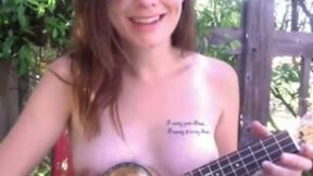 Nerdy tattooed web cam talkative gal exposed her cute natural titties