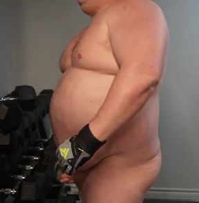 Muscle Chub Bear Working Out