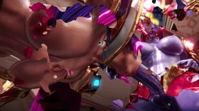 3D Futanari Lol Shyvana Fucks Fiora in Her Mouth and Pussy