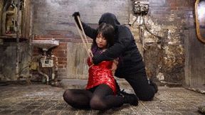 MADE IN JAPAN 19! Ada the mercenary trapped in a zombie infested tunnel, tied and gagged by a mysterious woman!