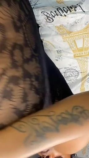 Ebony Busty Slut Stretching Out