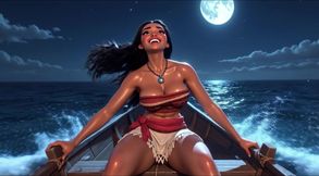 Moana with Massive Breasts and Huge Ass in Passionate Semi Nude Erotic Tropical Islands Scenes