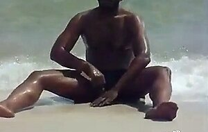 jerking off at the beach
