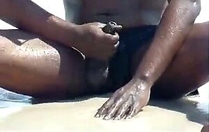 jerking off at the beach