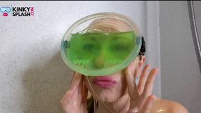 Slime Blowjob Fantasy in Dive Mask