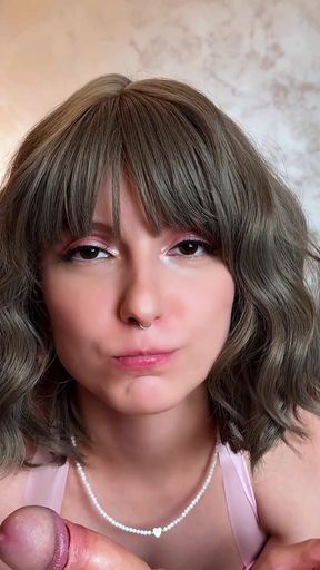 Girl Finishing the Job Compilation. Facial. Cum on Mouth. Cum on Tits   Clip 3