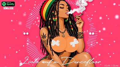 German Reggae Dancefloor Romance Cartoon High Weed Chances Gushing Choked HD