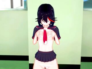 RYUKO BANGS FUTANARI MAKO AT SCHOOL
