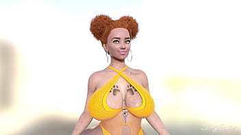 Slim-Thick Jamaican Babe shows off her big Ass in skimpy swimsuit - sassyComics