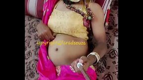 Indian crossdresser Lara D'_Souza sexy video in saree 2