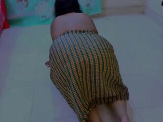 Marvelous Half Stripped Sexy Stepmom Stuck Beneath Couch & Show Her Large Butt to Make Me Sexy for Get Anal Bang