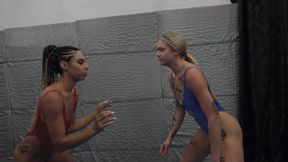 Jessica vs Julianna female competitive wrestling