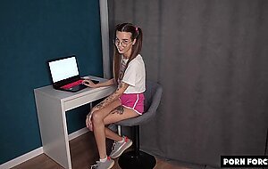 Pornforce, alina fox, omg, my ass is too tight! sexy 18 yo teen struggles during painful anal fuck