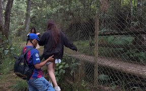Horny Girls Tease the Tour Guide During a Camping Trip.
