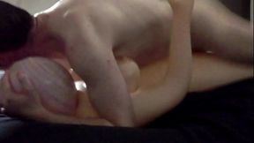 Fucking tera heart inflatable doll (half water half air) on waterbed