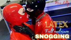 Latex Fetish Snogging – Miss Lilly & Princess Latex Rubber Doll Deep Kissing Cuck Fantasy