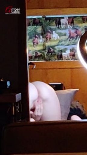 I caught my wife playing with her pussy while visiting friends