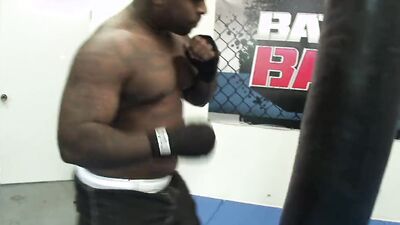 Stacy Adams Hops On The Winners Cock In The MMA Cage And