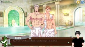 Goro's Huge Cock Wrecks Naoto In Steamy Bathhouse Poundfest