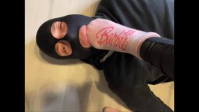 Ch0king a slave with my foot and letting him worship it