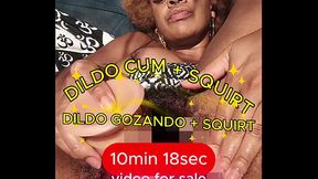 DILDO CUM ON MY HAIRY PUSSY (video  25pics combo)
