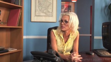 Blonde with Glasses Brandi Edwards Sucks and Fucks His Big Boner