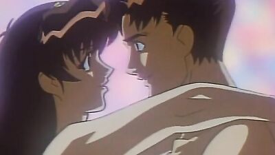 Naughty anime babes get down and dirty in a wild gangbang on a rooftop