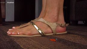 Ms Coco unaware of tiny police officer! "Ma'am! Halt! Aahhh!!" GIANTESS CRUSH!