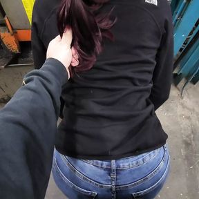 babe with hot natural ass at work gives it up to coworker and fucks