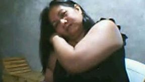 Salacious black-haired mom demonstrates her assets