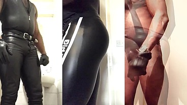Leather Lycra Masked Dad Poses & Strips & Flex
