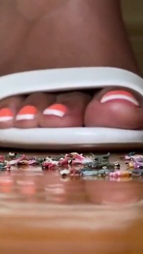 Giantess Pink Foxx in White Heels