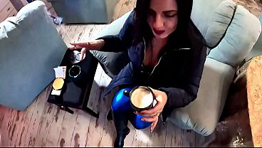 European MILF gives a deepthroat blowjob in dirty talking tease