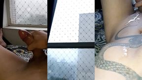 pov - it s raining out there. and in here cumshot