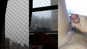 pov - it s raining out there. and in here cumshot
