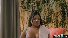 Latina Summer Col deepthroats big black manhood to avoid jail
