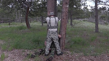 Military hook-up in the woods with Jim Love and Jason Collins!
