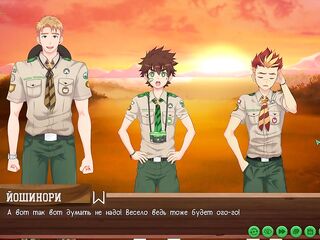 Game: Camp of Allies, path two, movie scene 71 - Relaxing by the campfire (Russian voiceover)