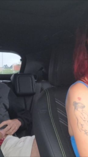 Captivating moment from "Married app driver goes out without panties and leaves his passengers with an erection!"