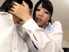 Japanese teen handjob in bus full of people