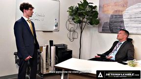 HETEROFLEXIBLE - Derek Kage Fucks Coworker Cristiano After Getting Caught