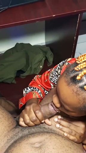 OMG! What a Huge Cock! Ladygold Africa Fuck Krissyjoh's Big Dick While Editing Nigerian Porn Video   Clip 2