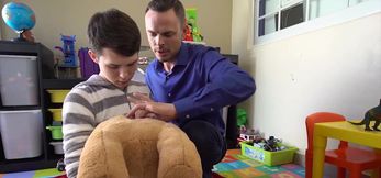 fellow groans as his pappy is screwing his bu