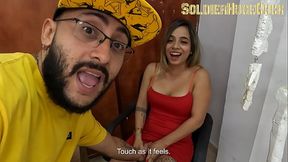 She hadn'_t come to record with us for a long time and she'_s a little nervous so she decides to calm her nerves by sucking my dick