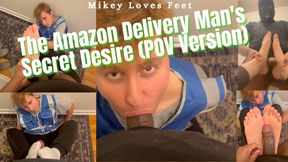 Amazon Delivery Dude Delivers My Package and Decides to Also Deliver a Handjob, Blowjob and Footjob! (POV Version)