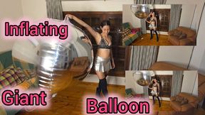 Inflating a giant balloon with an air pump