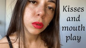 Kisses and mouth play with my favourite pink lipstick