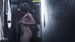Nier automata 2B - Interrupting her shower WM (Sound) By SkRev Animation 3D Hentai