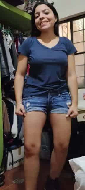 Latina Daniela Duran changing clothes getting ready for a date